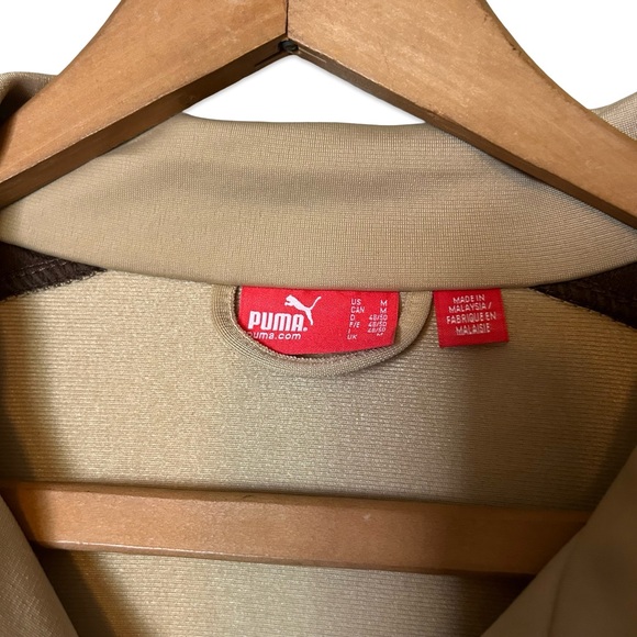Puma Men's Beige and Dark Brown Windbreaker - Picture 4 of 7
